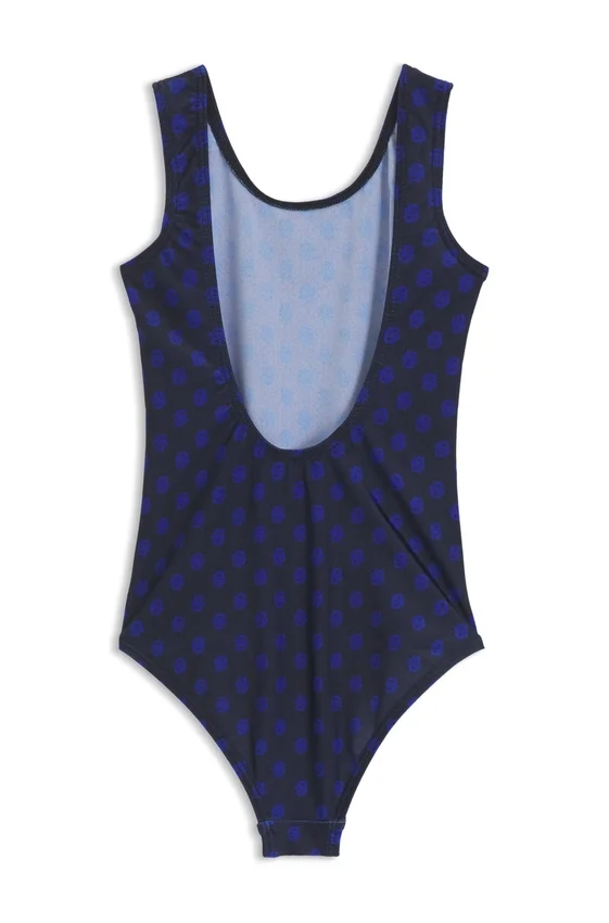 Kids’ monogram swimsuit with low-cut back Kids’ monogram swimsuit with low-cut back