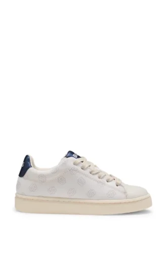 Kids’ monogram trainers with faux leather