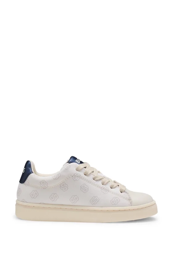 Kids’ monogram trainers with faux leather Kids’ monogram trainers with faux leather