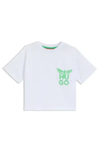 Kids’ moth-artwork T-shirt in cotton