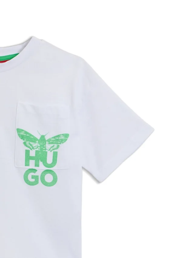 Kids’ moth-artwork T-shirt in cotton Kids’ moth-artwork T-shirt in cotton
