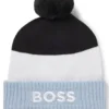 Kids’ multicolored beanie hat with pom pom Kids’ multicolored beanie hat with pom pom