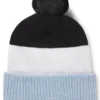 Kids’ multicolored beanie hat with pom pom Kids’ multicolored beanie hat with pom pom