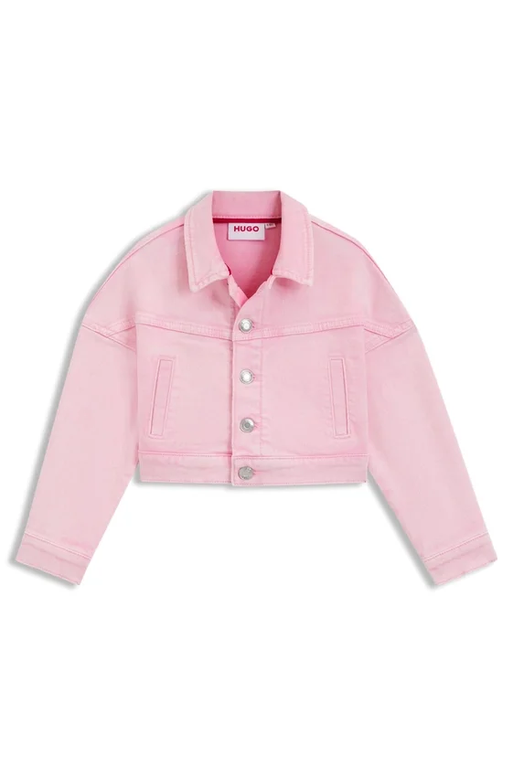 Kids’ overdyed jacket in stretch-cotton denim Kids’ overdyed jacket in stretch-cotton denim