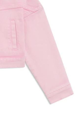 Kids’ overdyed jacket in stretch-cotton denim
