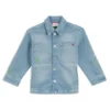 Kids’ overshirt in blue denim