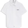 Kids’ Oxford cotton shirt with embroidered logo Kids’ Oxford cotton shirt with embroidered logo