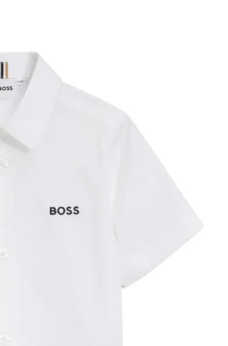 Kids’ Oxford cotton shirt with embroidered logo