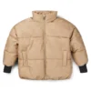Kids’ padded jacket with all-over monograms