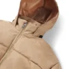 Kids’ padded jacket with all-over monograms