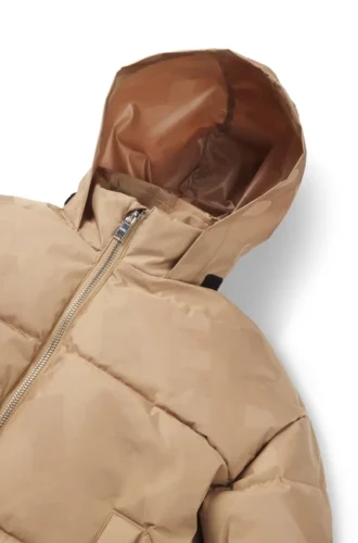 Kids’ padded jacket with all-over monograms