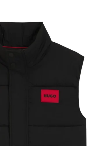 Kids’ padded vest with red logo badge