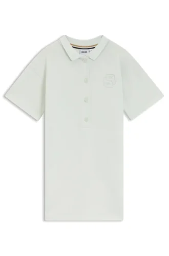 Kids’ polo dress in stretch-cotton piqué
