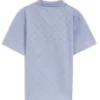 Kids’ polo shirt in stretch cotton with a quilted effect