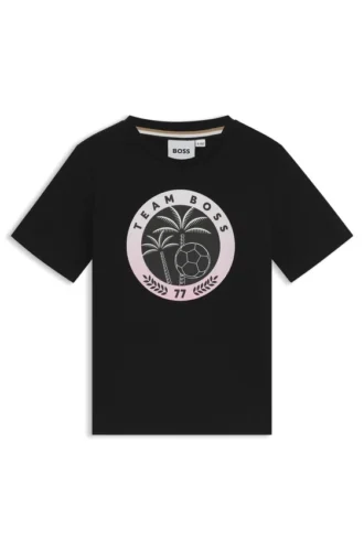 Kids’ printed-artwork T-shirt in cotton