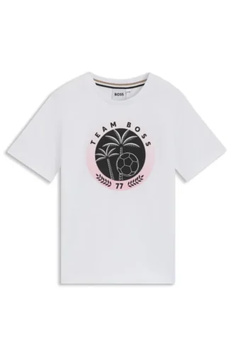 Kids’ printed-artwork T-shirt in cotton