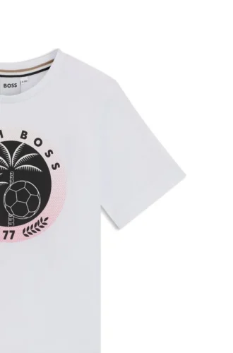 Kids’ printed-artwork T-shirt in cotton