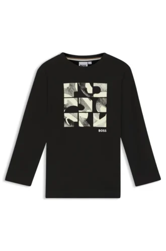 Kids’ printed-artwork T-shirt in cotton jersey