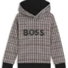 Kids’ printed hoodie in a cotton blend