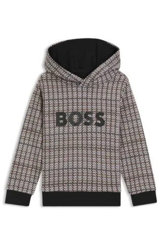Kids’ printed hoodie in a cotton blend