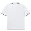Kids’ printed-logo polo shirt in cotton piqué