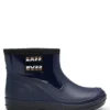 Kids’ rain boots with branded label