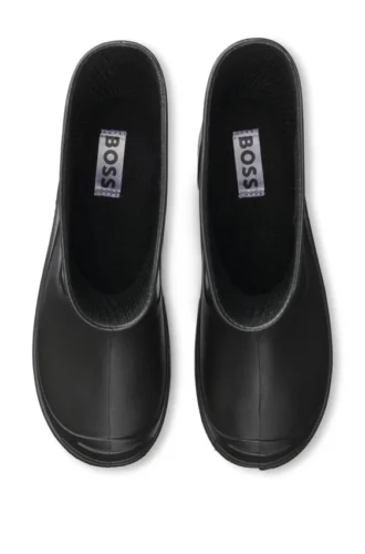 Kids’ rain boots with rubber logo badge