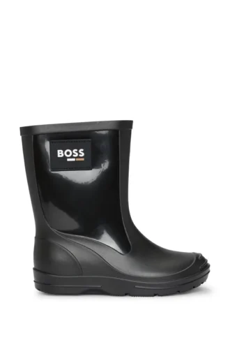 Kids’ rain boots with signature-stripe logo label Kids’ rain boots with signature-stripe logo label