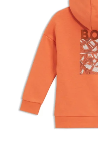 Kids’ rear-artwork hoodie in a cotton blend