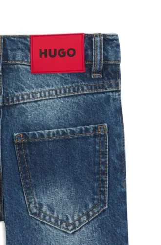 Kids’ regular-fit jeans in blue denim