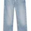 Kids’ regular-fit jeans in blue stretch denim
