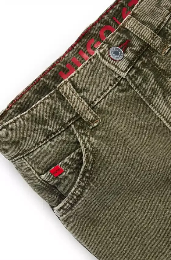 Kids’ regular-fit jeans in green-tinted denim Kids’ regular-fit jeans in green-tinted denim