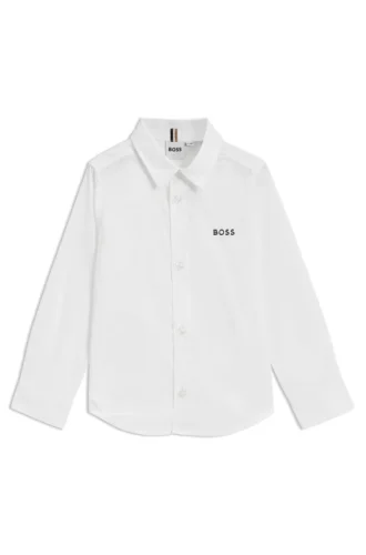 Kids’ regular-fit shirt in Oxford cotton