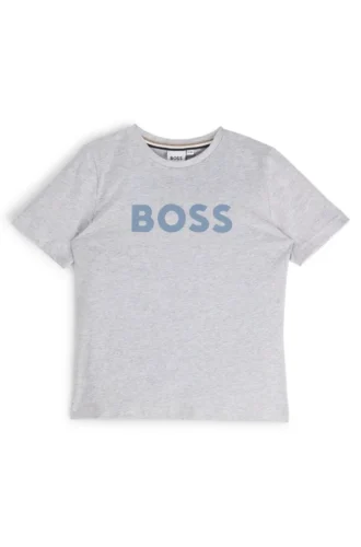 Kids’ regular-fit T-shirt in cotton with logo print