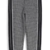 Kids’ regular-fit tracksuit bottoms with houndstooth pattern
