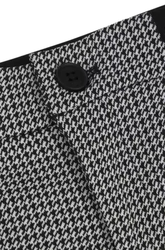 Kids’ regular-fit tracksuit bottoms with houndstooth pattern