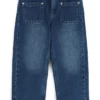 Kids’ relaxed-fit jeans in blue stretch denim