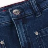 Kids’ relaxed-fit jeans in blue stretch denim