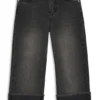 Kids’ relaxed-fit jeans with deep cuffs