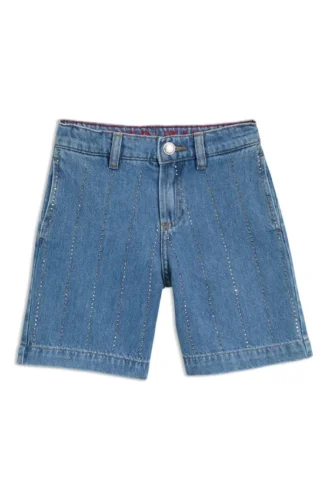 Kids’ relaxed-fit shorts in blue denim