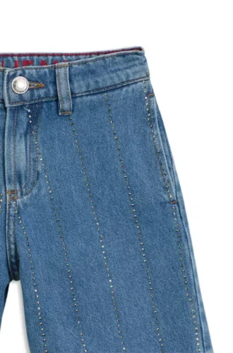 Kids’ relaxed-fit shorts in blue denim