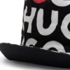 Kids’ reversible branded bucket hat in cotton canvas