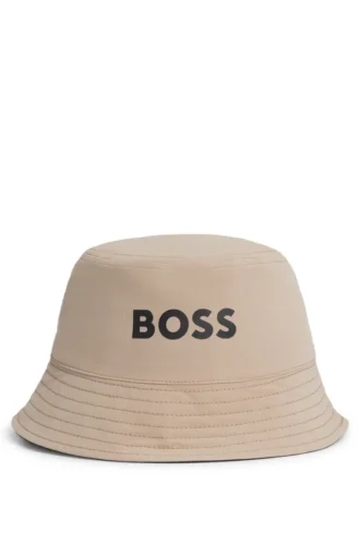 Kids’ reversible bucket hat in cotton and ripstop