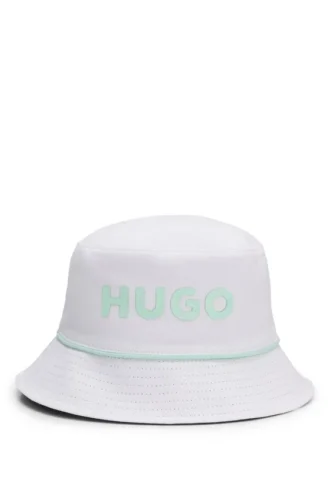 Kids’ reversible bucket hat in cotton twill