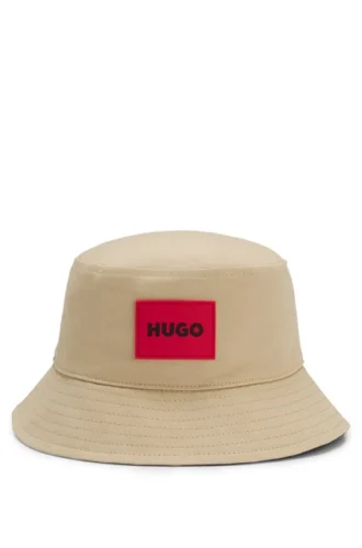 Kids’ reversible bucket hat in cotton twill