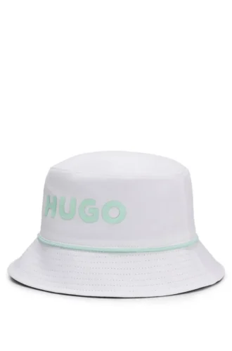 Kids’ reversible bucket hat in cotton twill