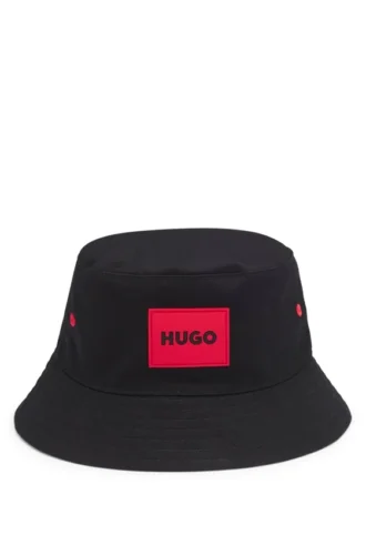 Kids’ reversible bucket hat in ripstop and cotton