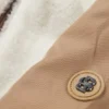 Kids’ reversible hooded jacket in twill and sherpa fleece