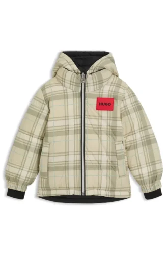 Kids’ reversible jacket with logo badges