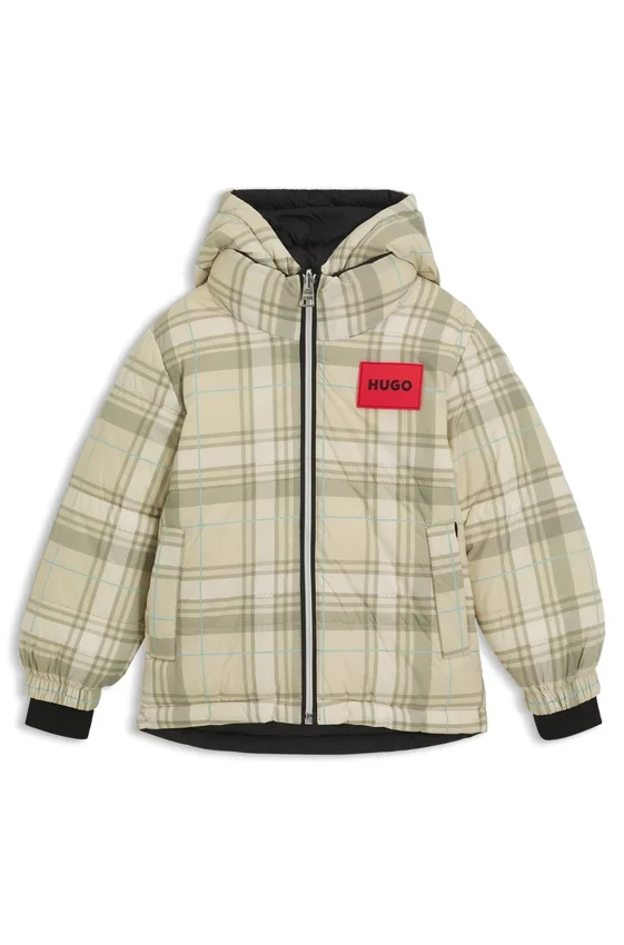 Kids’ reversible jacket with logo badges Kids’ reversible jacket with logo badges